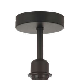 Happy Homewares Metal Ceiling Light Fitting for Industrial Style Light Bulbs in Black - thumbnail 2