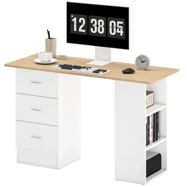 EONLION Workstation Table Computer Desk in White - Size: 100 cm x 100 cm - image 1