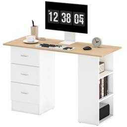 EONLION Workstation Table Computer Desk in White - Size: 100 cm x 100 cm