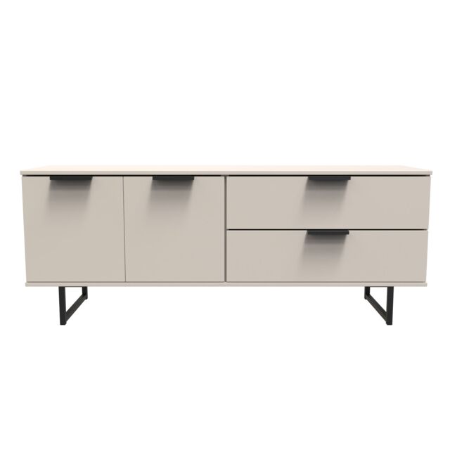 Ready Assembled 2 U Fuji 2 Drawer 2 Door Wide Sideboard (Ready Assembled) in Taupe - image 1