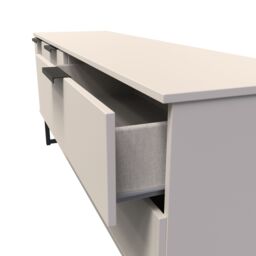 Ready Assembled 2 U Fuji 2 Drawer 2 Door Wide Sideboard (Ready Assembled) in Taupe - thumbnail 5