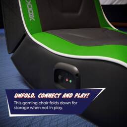 X Rocker Shadow 2.0 Audio Floor Rocker Gaming Chair for Kids in Green - thumbnail 3