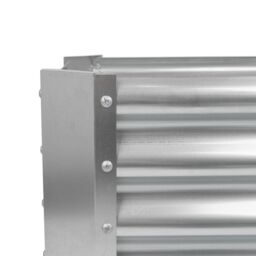 Harbour Housewares Raised Garden Beds - 2x Square Bottomless Galvanised Steel Planter 60 x 60cm in Silver - Size: 60 x 60 cm - thumbnail 4