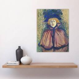 "Artery8 Jane Avril Portrait with Hat Vintage Wall Art Print Lautrec - Size: W24"" x H32""" - thumbnail 4