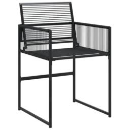 Berkfield Home 7 Piece Garden Dining Set Black Poly Rattan - thumbnail 6