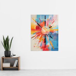 "Artery8 Wall Art Print Morning Sun Colourful Abstract Geometric Poster Picture - Size: W18"" x H24""" - thumbnail 4