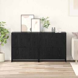 Berkfield Home Sideboard 2 pcs Black oak 70 x 41 x 75 cm Engineered wood - thumbnail 2