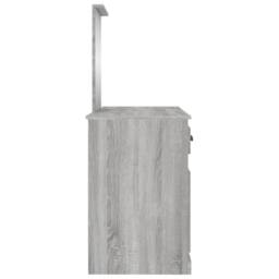 Berkfield Home Dressing Table with Mirror Grey Sonoma 130x50x132.5 cm - thumbnail 7