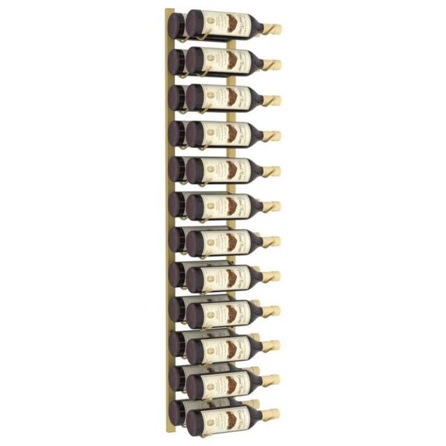 Berkfield Home Wall Mounted Wine Rack for 24 Bottles Gold Iron - image 1