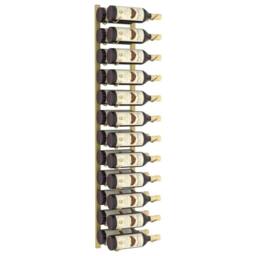 Berkfield Home Wall Mounted Wine Rack for 24 Bottles Gold Iron - thumbnail 1