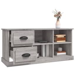 Berkfield Home TV Cabinet Grey Sonoma 102x35.5x47.5 cm Engineered Wood - thumbnail 5