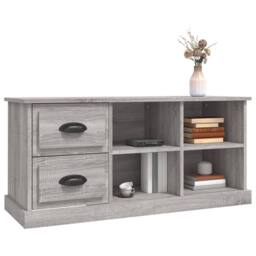 Berkfield Home TV Cabinet Grey Sonoma 102x35.5x47.5 cm Engineered Wood - thumbnail 4