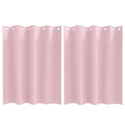 Berkfield Home Curtains with Curtains 2 pcs Baby pink 140 x 140 cm Polyester - thumbnail 2