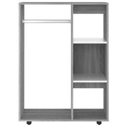 Berkfield Home Wardrobe Grey Sonoma 80x40x110 cm Engineered Wood - Size: 80 x 40 x 110 cm - thumbnail 5