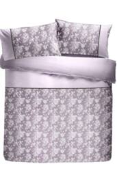 Dreams & Drapes 'Jasmine' Floral Jacquard Duvet Cover Set in Lavender - Size: King - thumbnail 3