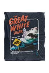 Warner Brothers Shark Week Television Series 152x127 cm Great White Soft Throw Blanket - thumbnail 1