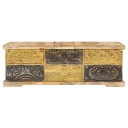 Berkfield Home Beautiful Coffee Table 100x50x35 cm Solid Mango Wood in Brown - Size: 100 x 50 x 35 cm - thumbnail 3