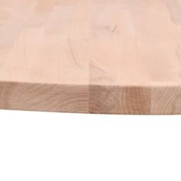 Berkfield Home Table Top Ã˜60x2.5 cm Round Solid Wood Beech in Natural - Size: 60x2.5 cm - thumbnail 3