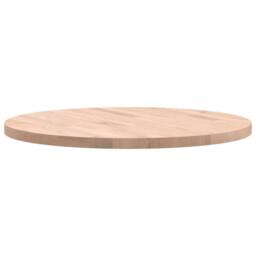 Berkfield Home Table Top Ã˜60x2.5 cm Round Solid Wood Beech in Natural - Size: 60x2.5 cm - thumbnail 5