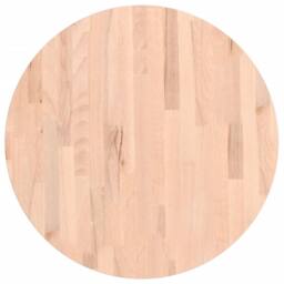 Berkfield Home Table Top Ã˜60x2.5 cm Round Solid Wood Beech in Natural - Size: 60x2.5 cm - thumbnail 1