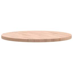 Berkfield Home Table Top Ã˜60x2.5 cm Round Solid Wood Beech in Natural - Size: 60x2.5 cm - thumbnail 6