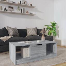 Berkfield Home Coffee Table Grey Sonoma 102x50x36 cm Engineered Wood - Size: 102 x 50 x 36 cm - thumbnail 1