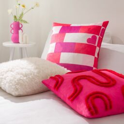 Heya Home Archie Abstract Tufted Cushion in Pink - Size: 45 cm x 45 cm - thumbnail 7