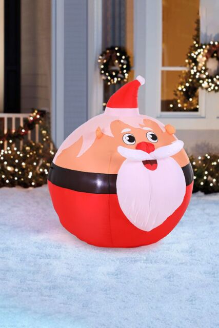 Living and Home 1.2M Christmas Inflatables Lights Santa Claus in Red - image 1