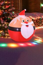 Living and Home 1.2M Christmas Inflatables Lights Santa Claus in Red - thumbnail 4