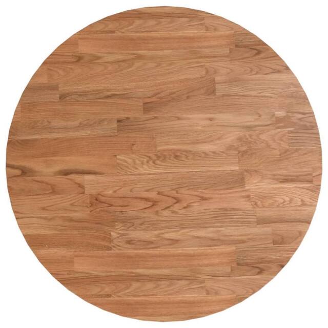 Berkfield Home Round Table Top Light Brown √ò40x1.5 cm Treated Solid Wood Oak - Size: 40x1.5 cm - image 1