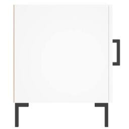 Berkfield Home Modern Bedside Cabinets 2 pcs White 40x40x50 cm Engineered Wood - Size: 40 x 40 x 50 cm - thumbnail 5