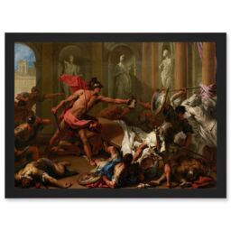 Artery8 Ricci Perseus Phineus Head Medusa Gorgon Greek Myth Painting Artwork Framed Wall Art Print A4 in Black - thumbnail 1