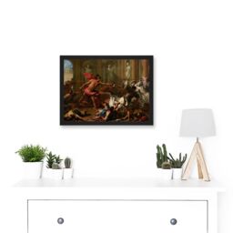 Artery8 Ricci Perseus Phineus Head Medusa Gorgon Greek Myth Painting Artwork Framed Wall Art Print A4 in Black - thumbnail 2