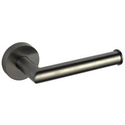 Bathroom Kingdom Melbourne Gunmetal Round Toilet Roll Holder in Grey - thumbnail 1
