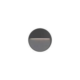 Netlighting Nod Round LED Outdoor Recessed Wall Lamp Black Opal 3000K IP65 in Grey - thumbnail 2