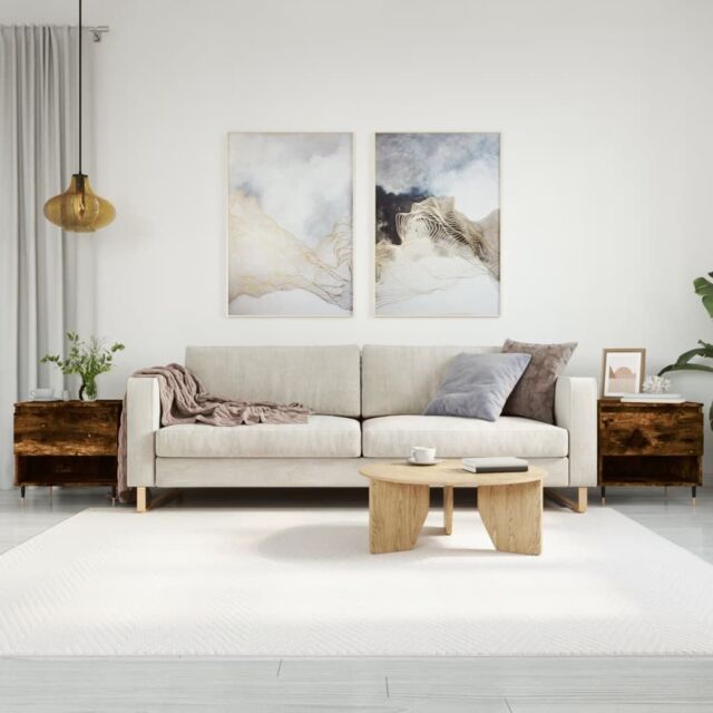 Berkfield Home Coffee Tables 2 pcs Smoked Oak 50x46x50 cm Engineered Wood in Brown - Size: 50 x 46 x 50 cm - image 1