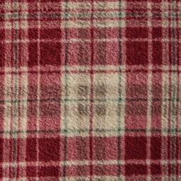 OHS Teddy Fleece Duvet Cover Set Pillowcase Bedding Check in Red - Size: Double - thumbnail 4