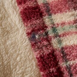 OHS Teddy Fleece Duvet Cover Set Pillowcase Bedding Check in Red - Size: Double - thumbnail 5