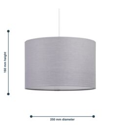 First Choice Lighting Dark Grey 25cm Ceiling Light Shade - thumbnail 4