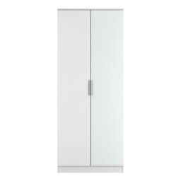 Ready Assembled 2 U Dover 2 Door Mirrored Robe (Ready Assembled) in White - thumbnail 1