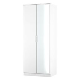 Ready Assembled 2 U Dover 2 Door Mirrored Robe (Ready Assembled) in White - thumbnail 2
