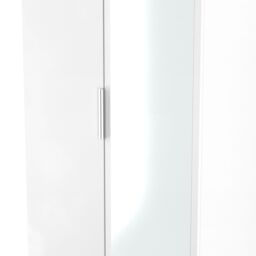 Ready Assembled 2 U Dover 2 Door Mirrored Robe (Ready Assembled) in White - thumbnail 3