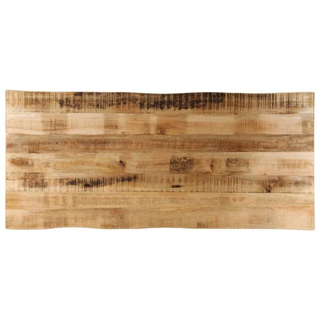 Berkfield Home Table Top Live Edge 140x60x3.8 cm Solid Wood Rough Mango in Brown - image 1