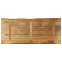 Berkfield Home Table Top Live Edge 140x60x3.8 cm Solid Wood Rough Mango in Brown - thumbnail 5