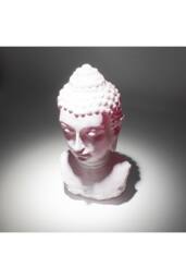 KDMD Buddha Bust Lamp with Cherry Crackle Oval Stand in Dusty Pink - thumbnail 5