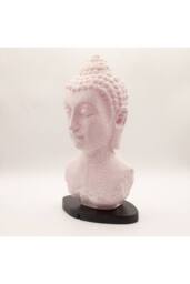 KDMD Buddha Bust Lamp with Cherry Crackle Oval Stand in Dusty Pink - thumbnail 7