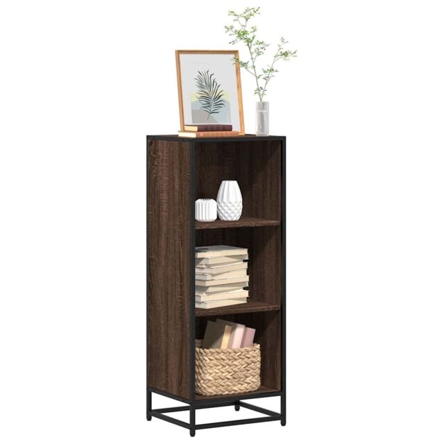 Berkfield Home Book Cabinet Brown Oak 40x35x107.5 cm Engineered Wood - image 1