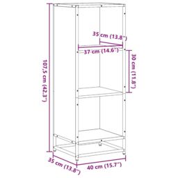 Berkfield Home Book Cabinet Brown Oak 40x35x107.5 cm Engineered Wood - thumbnail 9