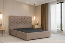 "Nexus Mattresses Ltd Tuscany Plush Divan Bed Base 2 Drawers Same Side - 54"" Headboard in Bronze - Size: Single" - thumbnail 2