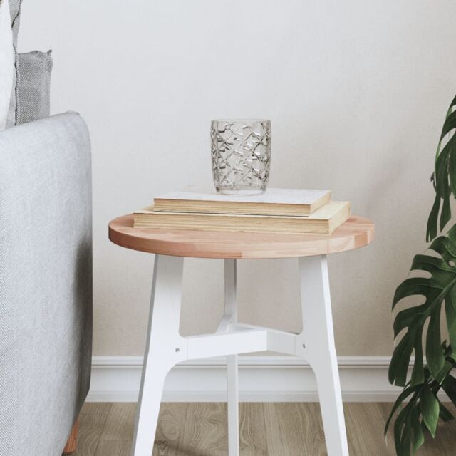 Berkfield Home Table Top Ã˜30x1.5 cm Round Solid Wood Beech in Brown - Size: 30x1.5 cm - image 1